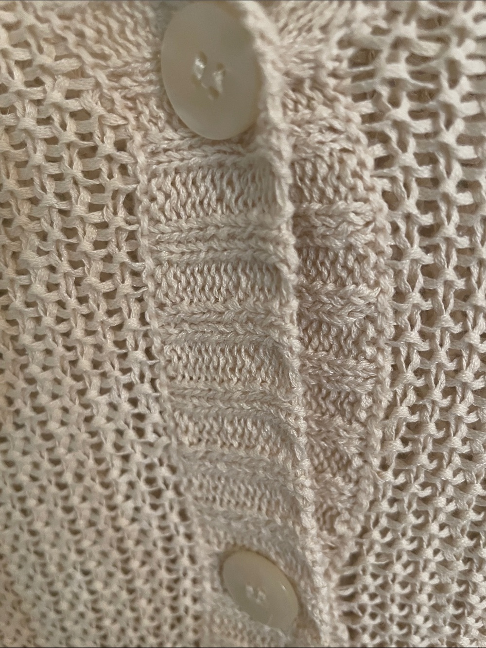 Kenneth Cole Cream Knit Cardigan Small - Picture 6 of 9